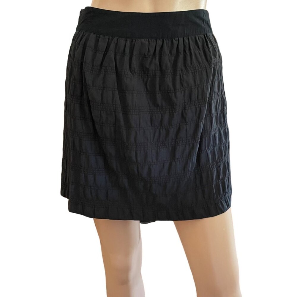 Richard Chai For Target Skirt Womens Size 1 Black Textured Mini Skirt Back Zippe